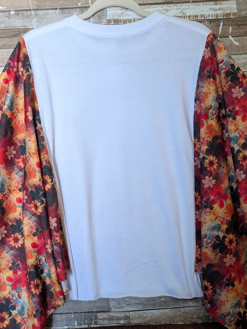 Jerry Garcia Graphic W Boho Floral Bat Winged Sleeves Top - Picture 14 of 15